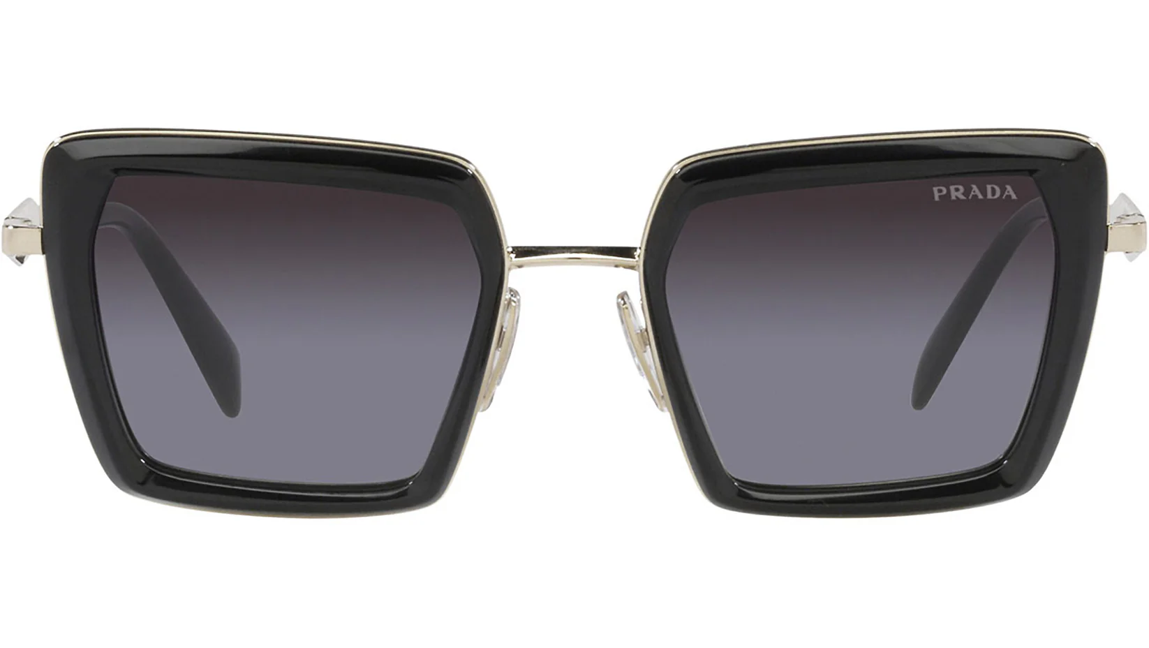 Prada SPR55Z AAV09S Sunglasses Black Gold 52mm Women 2
