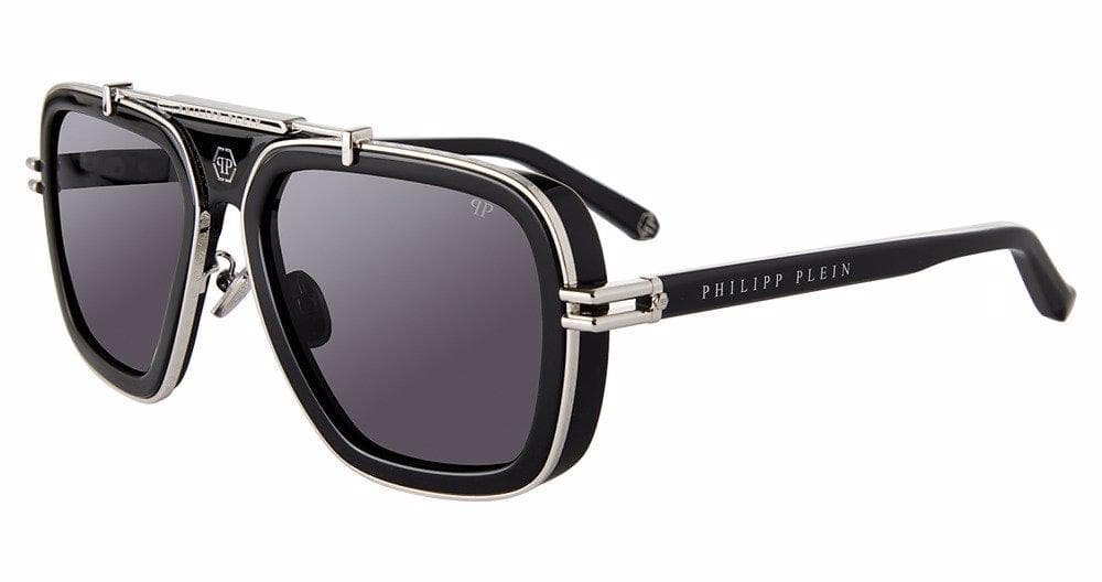 Philipp Plein SPP109M 0700 Sunglasses Shiny Black 57mm Men