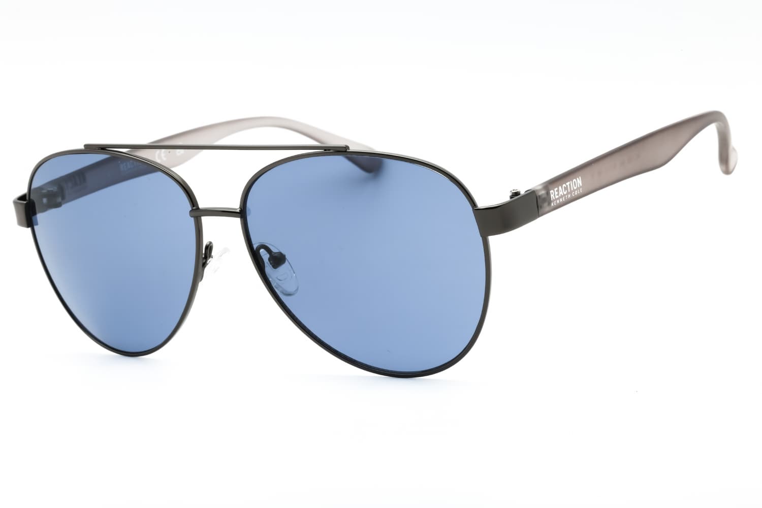 Kenneth Cole Reaction KC1394 08V Sunglasses Shiny Gunmetal 59mm Men
