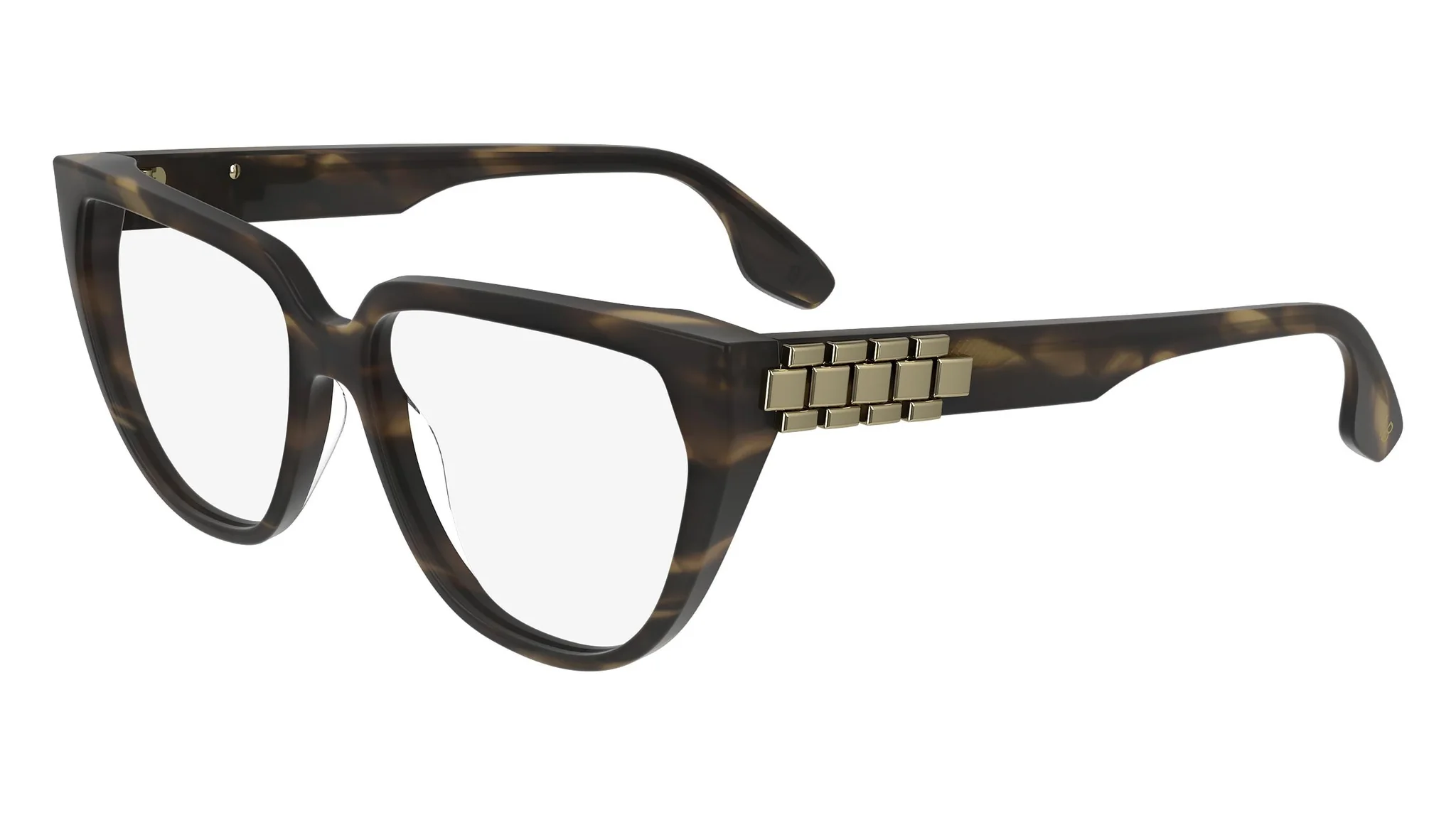 Victoria Beckham VB2661 321 Eyeglasses Striped Khaki Havana 54mm Women