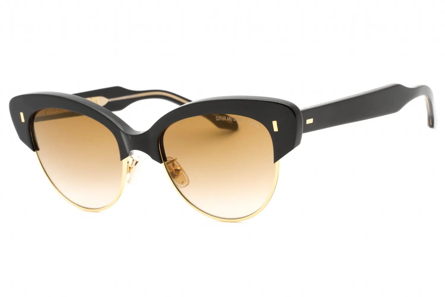 Cutler and Gross CG1351S 005 Sunglasses Black On Crystal 55mm Women