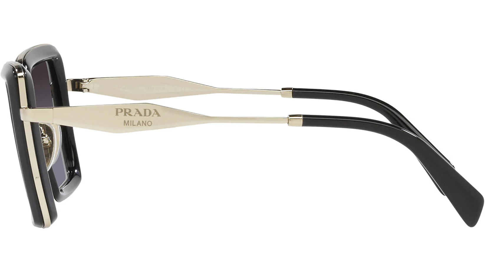 Prada SPR55Z AAV09S Sunglasses Black Gold 52mm Women 3