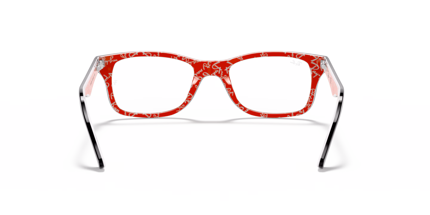 Ray-Ban RB5228 2479 Eyeglasses Black On Red 53mm Men 4