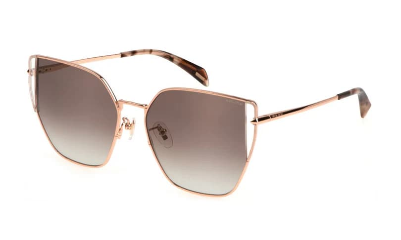 Police SPLL38M 08FC Sunglasses Shiny Copper Gold 57mm Women