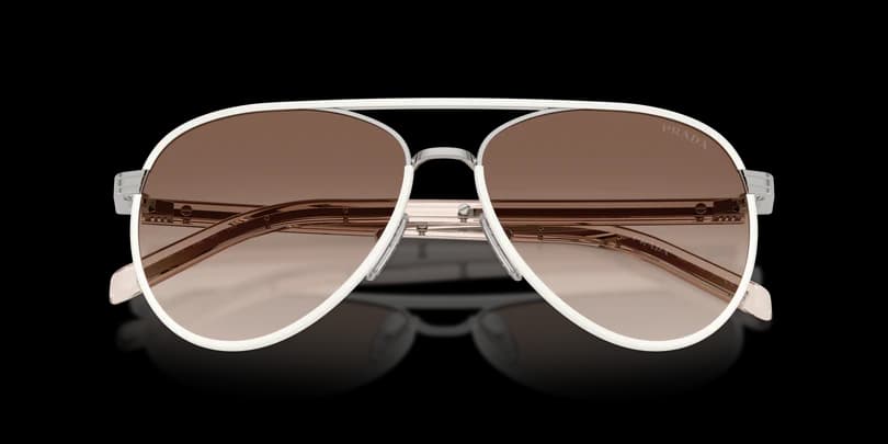 Prada 0PR B57S 23E10S Sunglasses White 56mm Unisex 4
