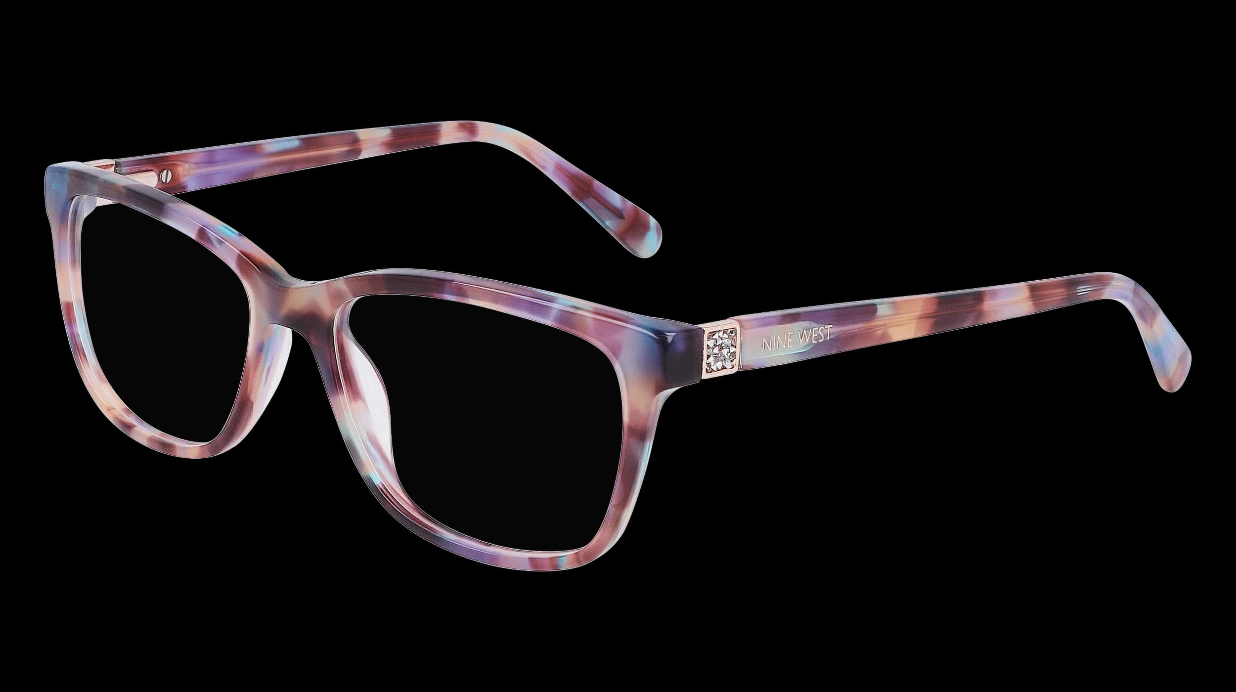 Nine West NW5214 411 Eyeglasses Teal Purple Tortoise 53mm Women