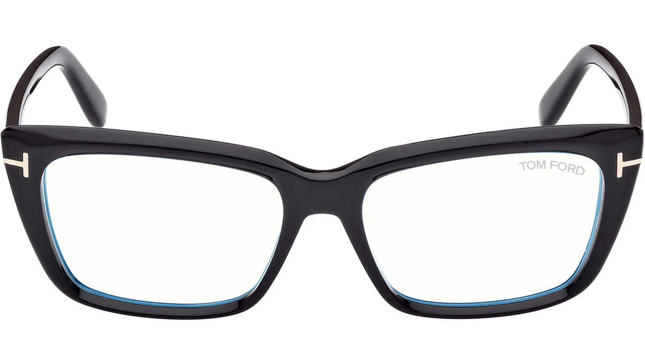 Tom Ford FT5894B 001 Eyeglasses Shiny Black 56mm Women 2