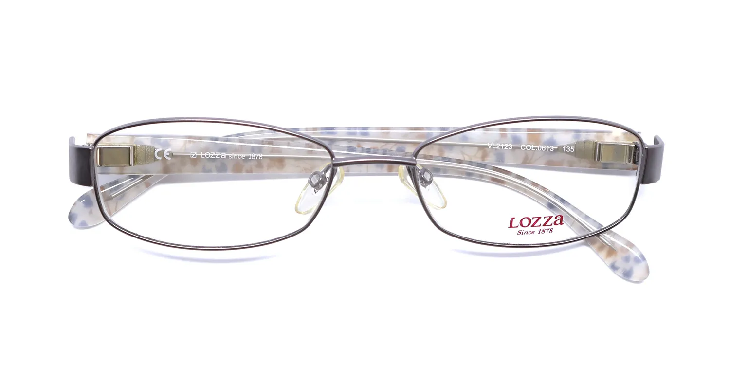 Lozza Vl2123 0613 Eyeglasses Matte Gunmetal 52mm 2