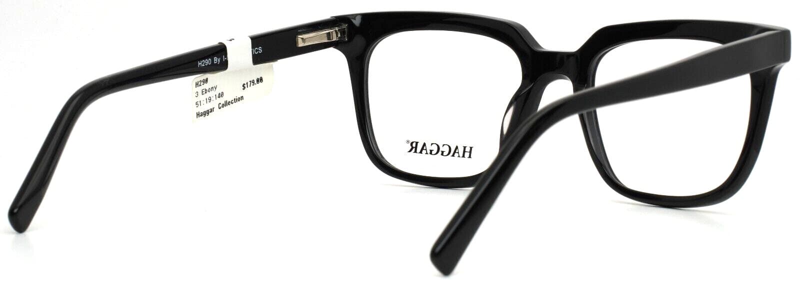 Haggar H290 EBONY Eyeglasses Black 51mm Men 13