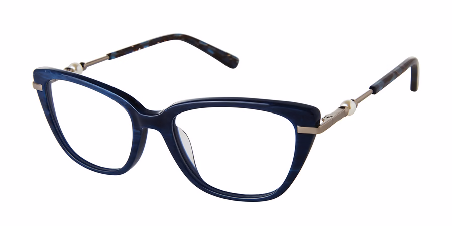 Ann Taylor ATP028 C03 Eyeglasses Navy Blue Horn 48mm Women
