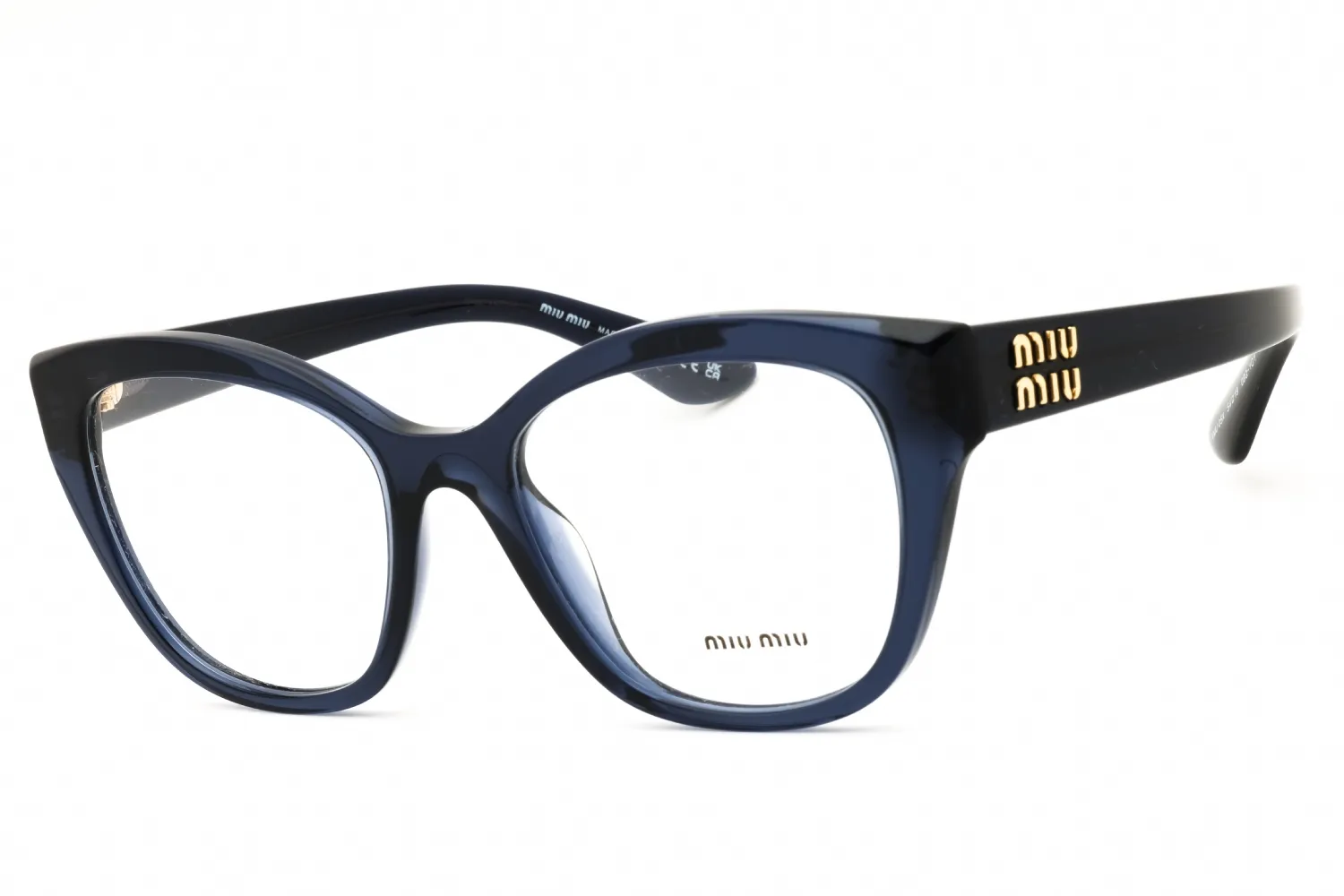 Miu Miu MU 05XV 08Q1O1 Eyeglasses Blue Transparent 54mm Women