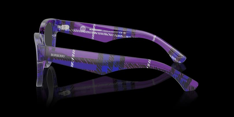 Burberry 0BE2410 4113 Eyeglasses Transparent Checkered Violet 53mm Women 3