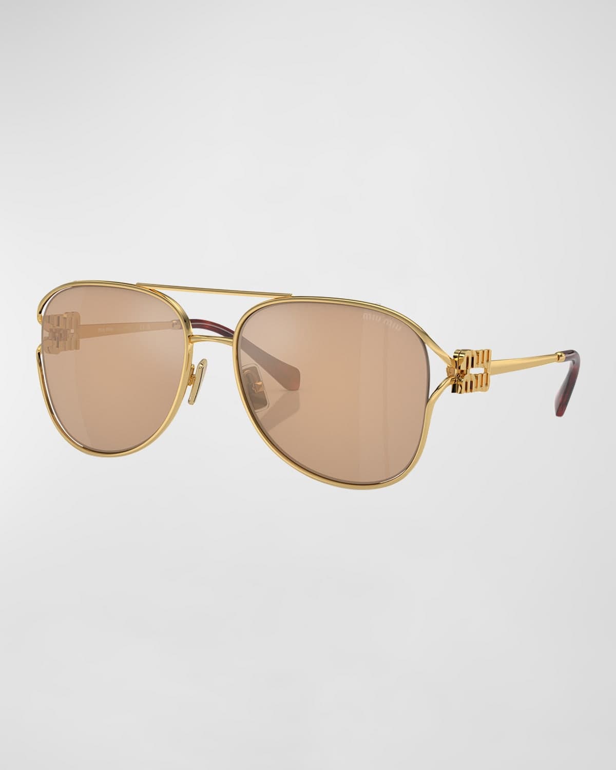 Miu Miu SMU527 5AK-40D Sunglasses Gold 130mm Unisex