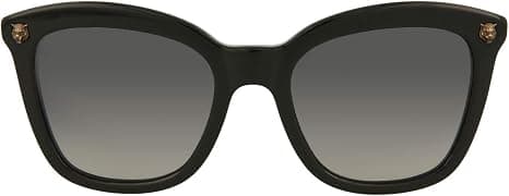 Gucci GG0217S 006 Sunglasses Black Antique Gold 52mm Women 2