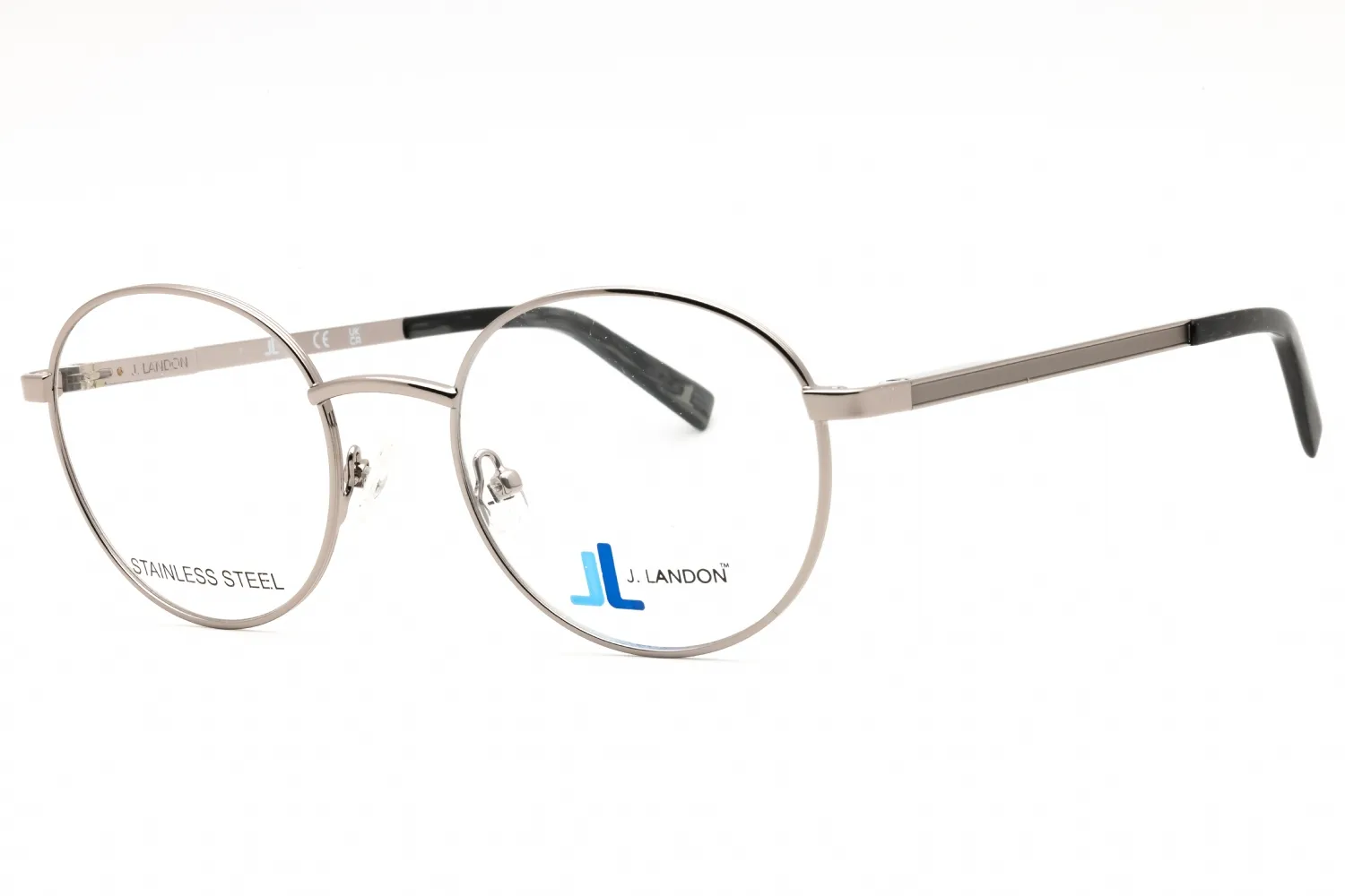 J. Landon JL1014 008 Eyeglasses Shiny Gunmetal 51mm Men