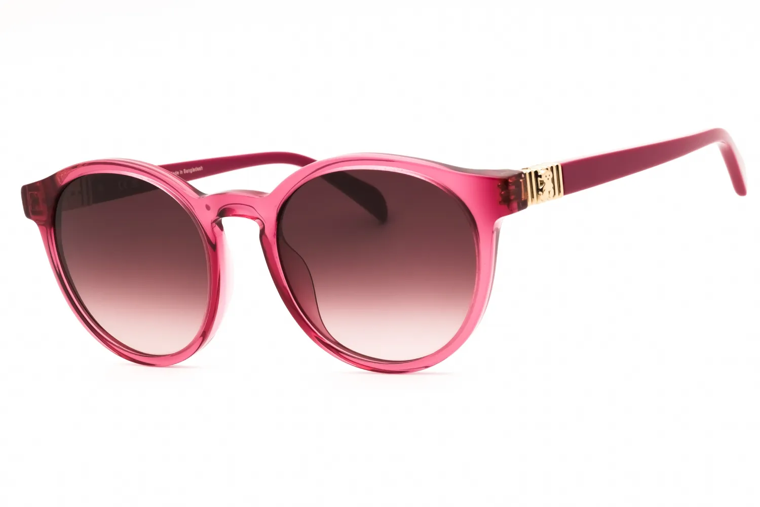 Tous STOB89 0AFD Sunglasses Shiny Transparent Raspberry 51mm Women
