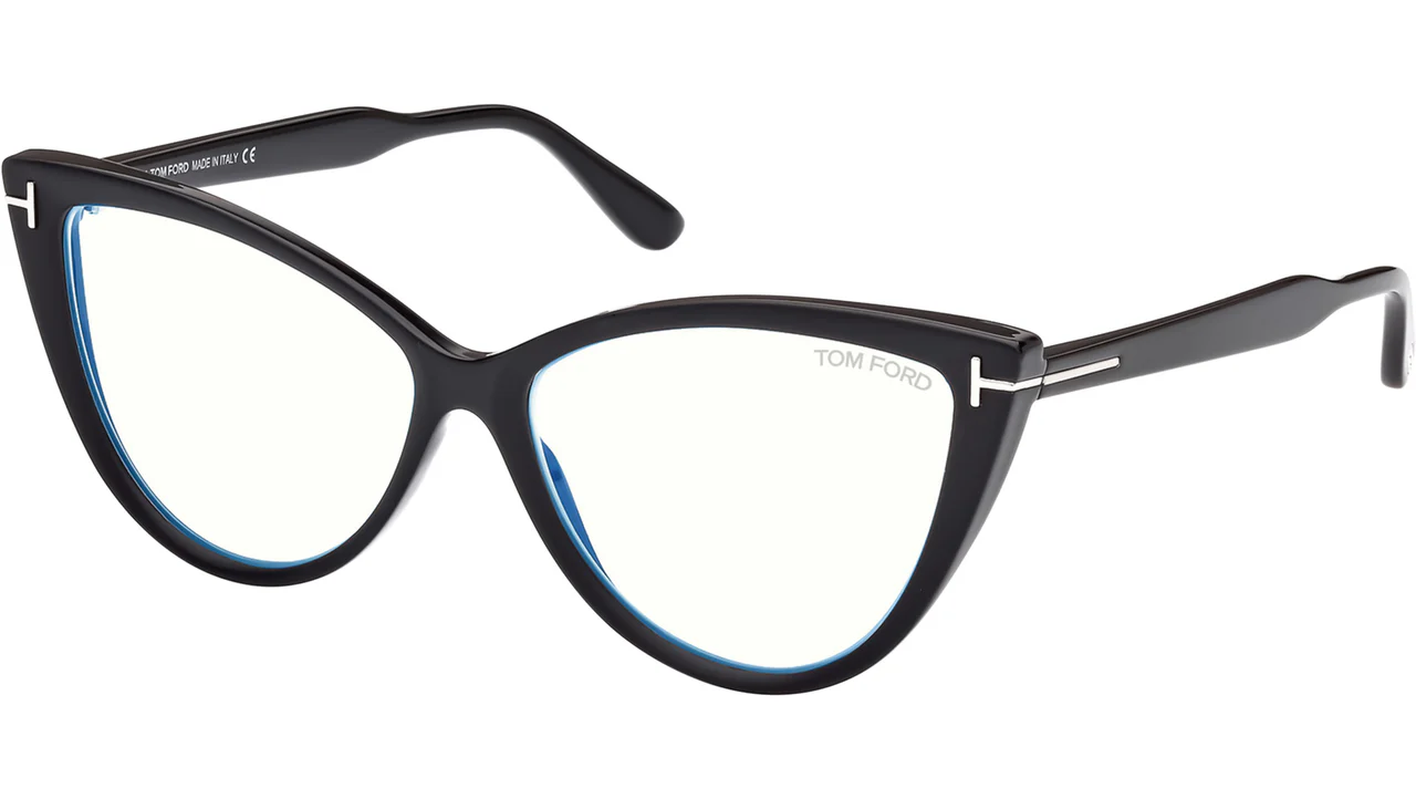 Tom Ford FT5843B 005 Eyeglasses Black 56mm Women
