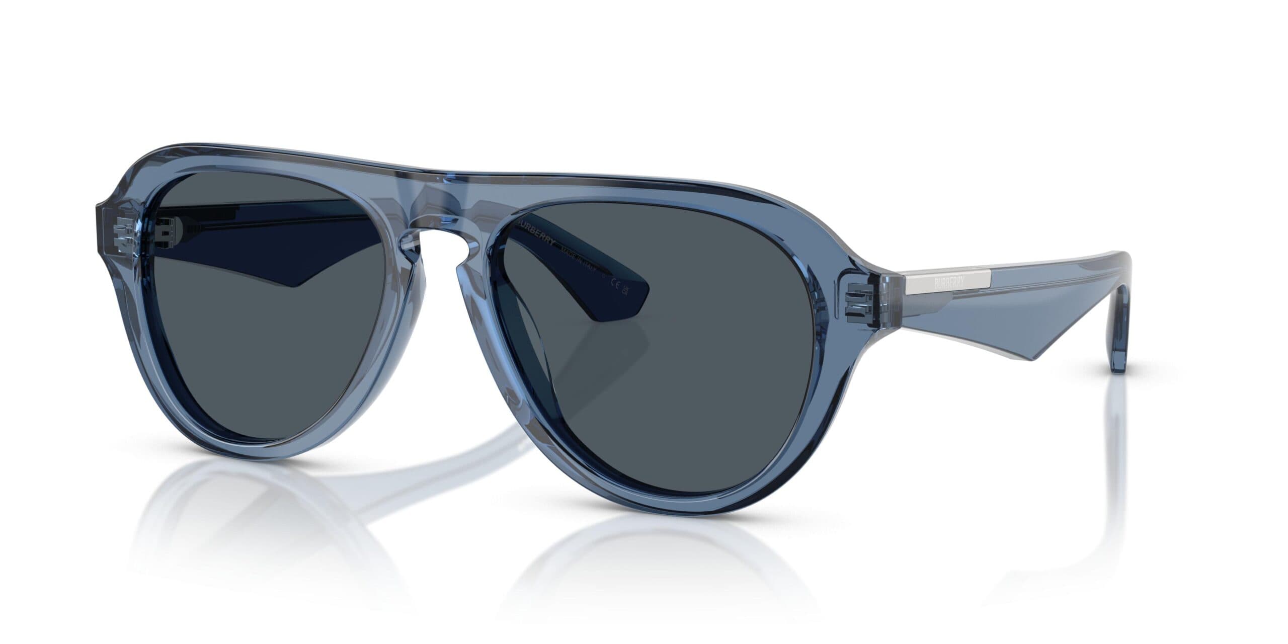 Burberry 0BE4437U 411787 Sunglasses Transparent Blue 55mm Men
