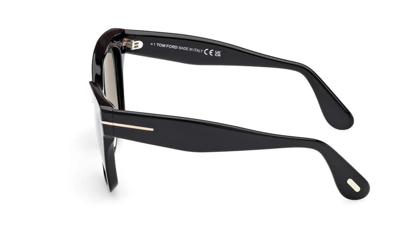 Tom Ford FT1217 01R Sunglasses Shiny Black 55mm Women 3