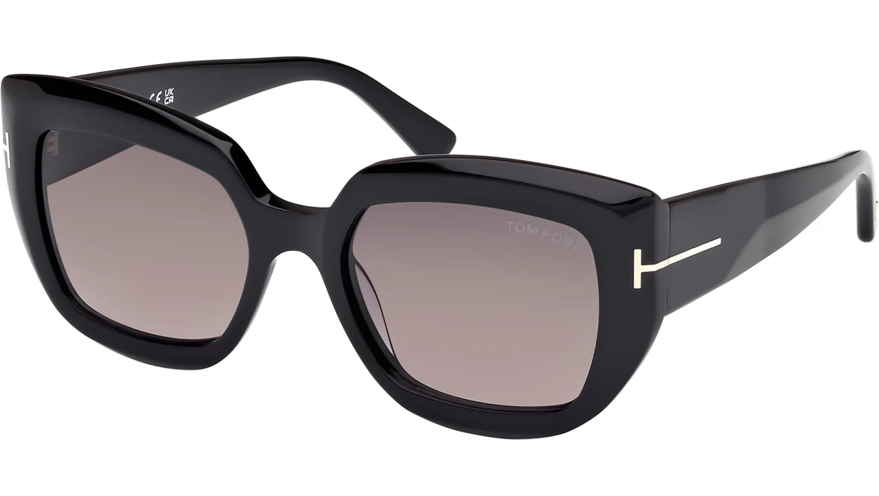 Tom Ford FT1192 01B Sunglasses Shiny Black 53mm Women