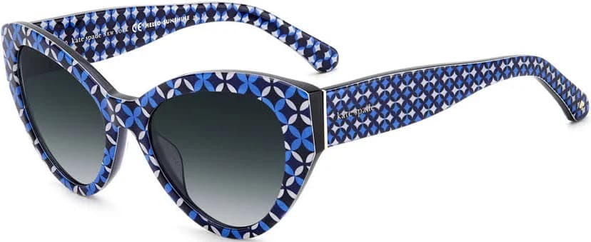 Kate Spade PAISLEIGH/S 0S6F Sunglasses Blue Pattern 55mm Women