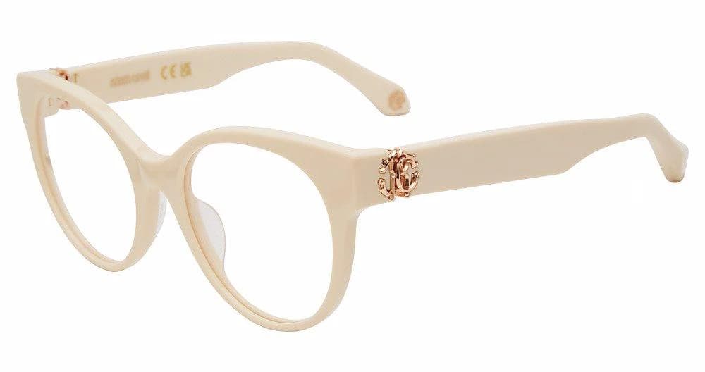 Roberto Cavalli VRC027M 09X7 Eyeglasses Shiny Beige 52mm Women
