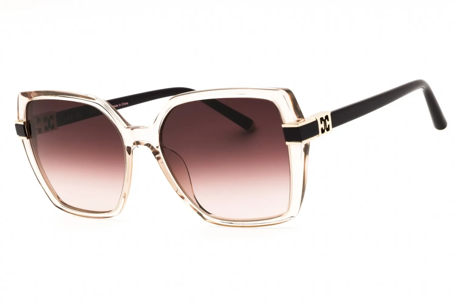 Escada SESD90 5606PP Sunglasses Shiny Transparent Old Rose 56mm Women