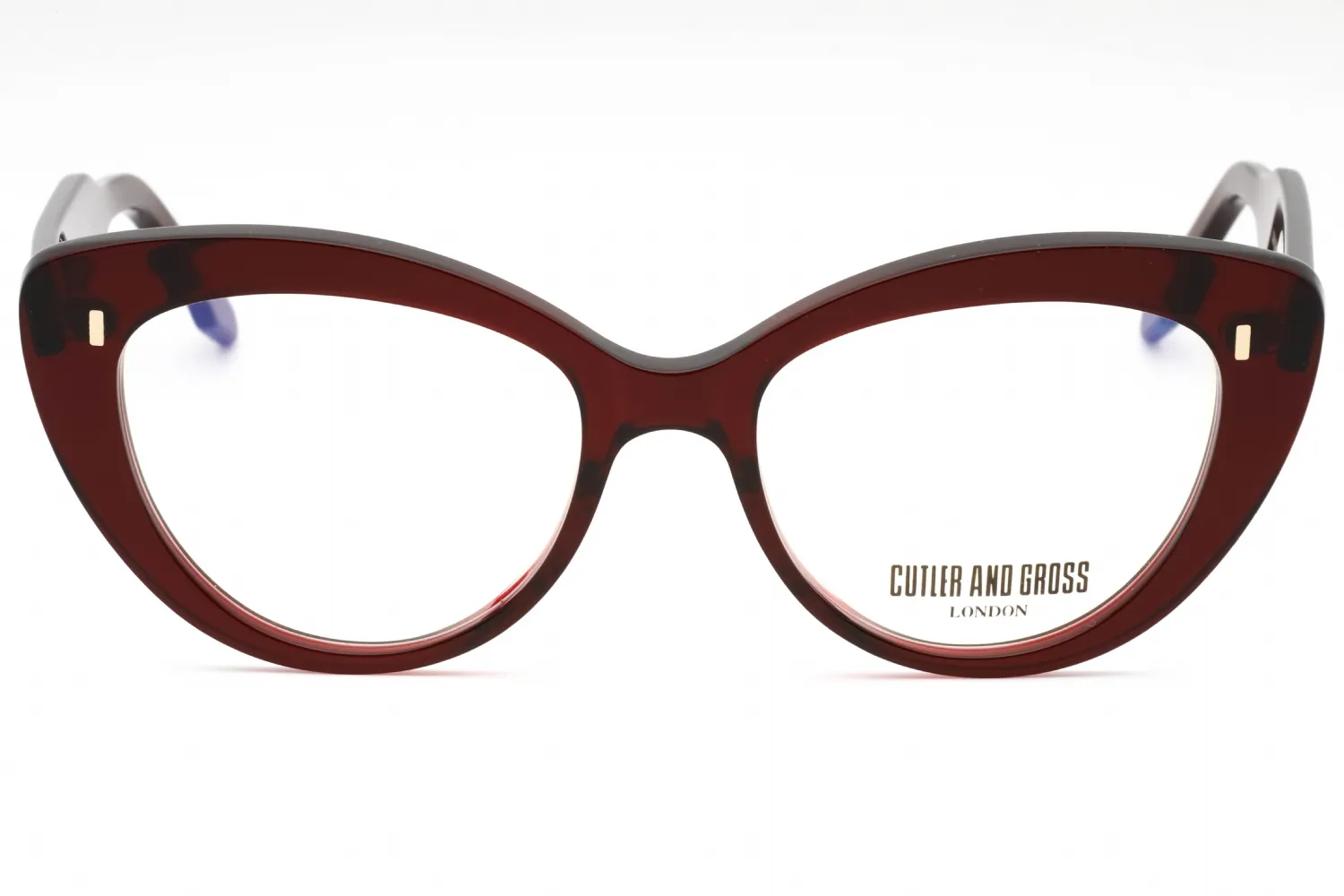 Cutler and Gross CGOP135053 008 Eyeglasses Burgundy 53mm Women 2