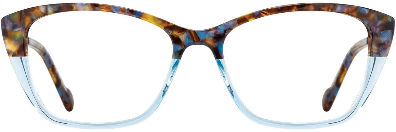 Scott Harris SH-874 C1 Eyeglasses Clear Blue Tortoise 54mm Women 2