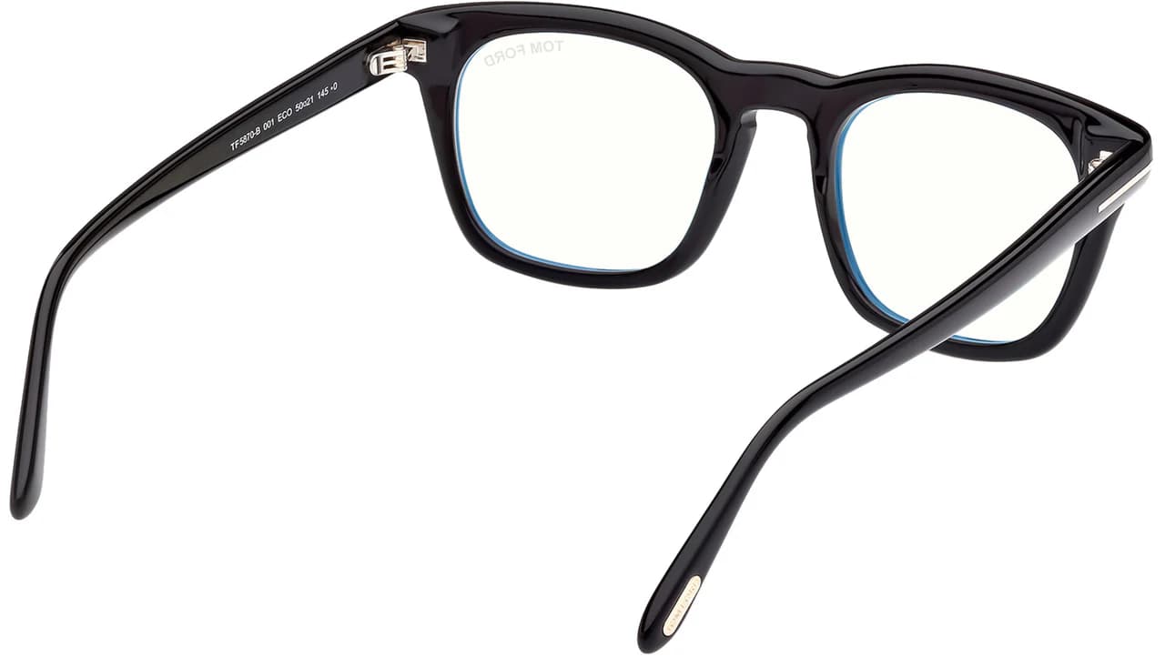 Tom Ford FT5870FB 001 Eyeglasses Shiny Black 52mm Men 5