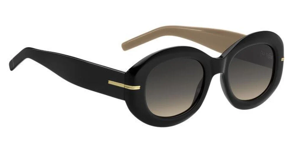 HUGO BOSS 1521/N/S 00WM Sunglasses Black Beige 51mm Women 5