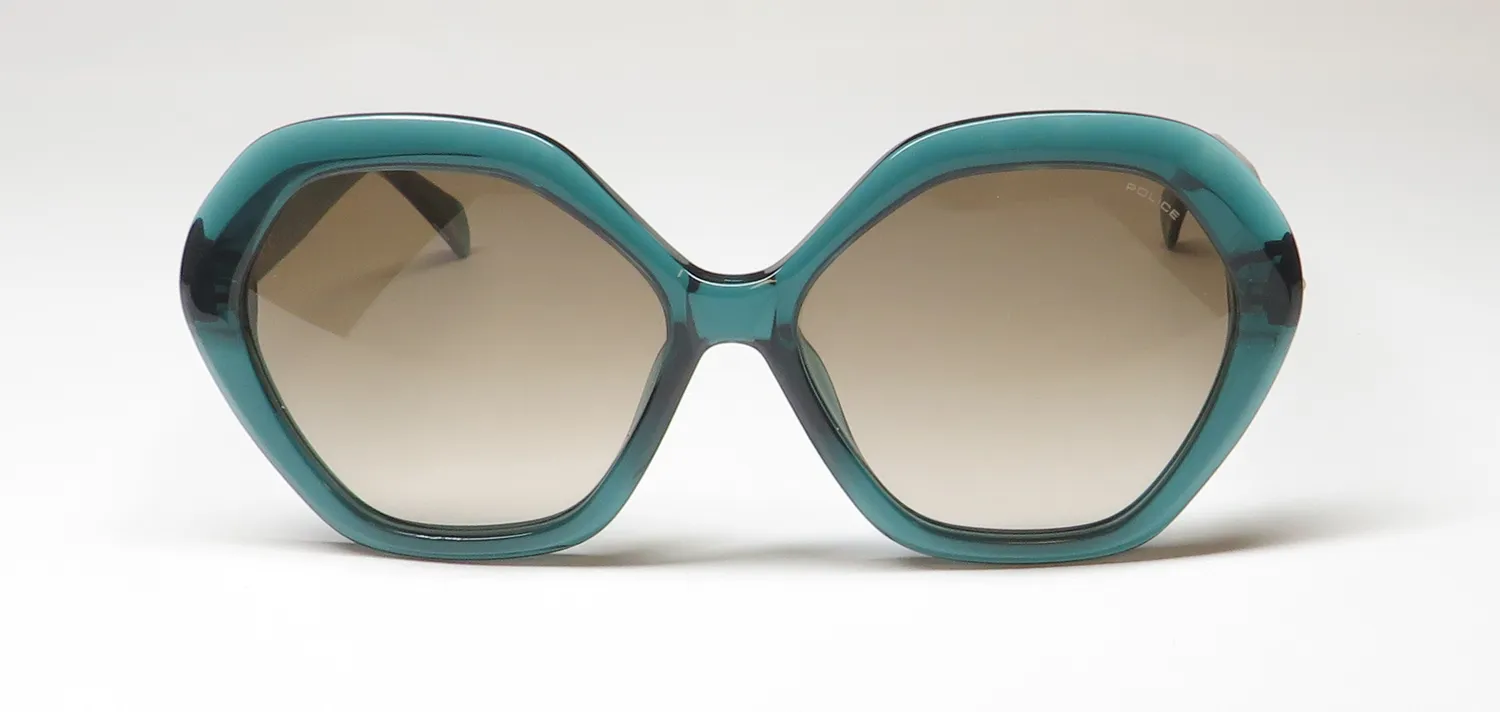 Police Spld29 0874 Sunglasses Green Petroleum 57mm 3