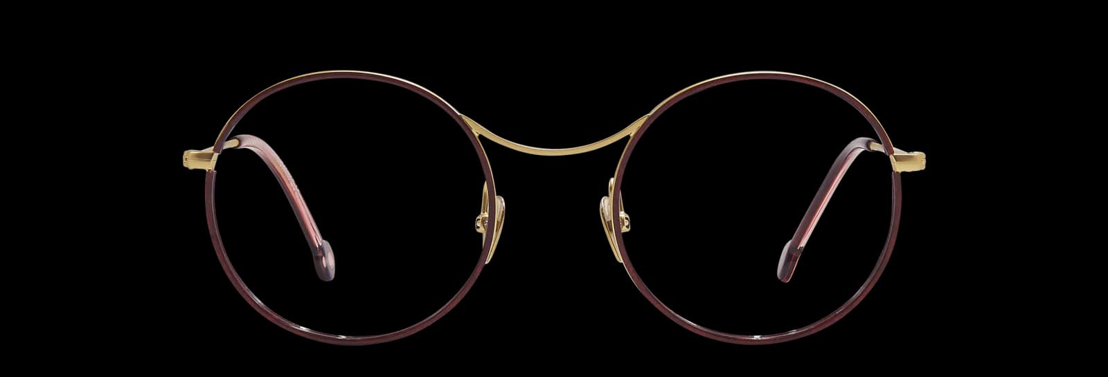 Nathalie Blanc Fanny C268 Eyeglasses Gold Burgundy 48mm Women 3