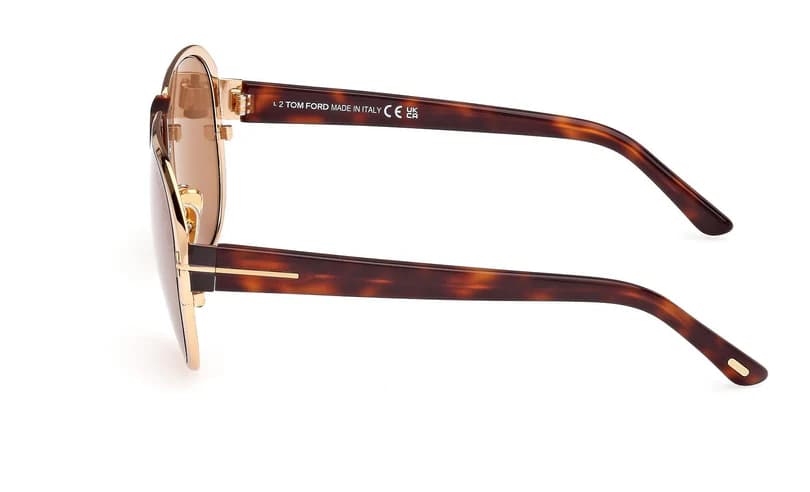 Tom Ford FT1072 30E Sunglasses Gold 64mm Men 3