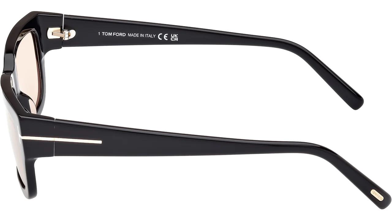 Tom Ford FT1075 01E Sunglasses Shiny Black 54mm Unisex 4