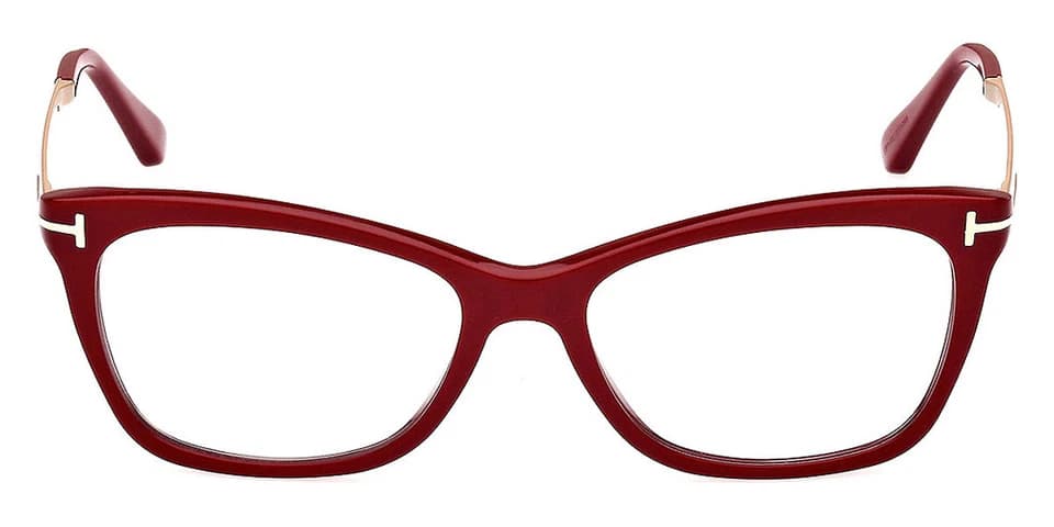 Tom Ford FT5353 069 Eyeglasses Shiny Bordeaux 52mm Women 2