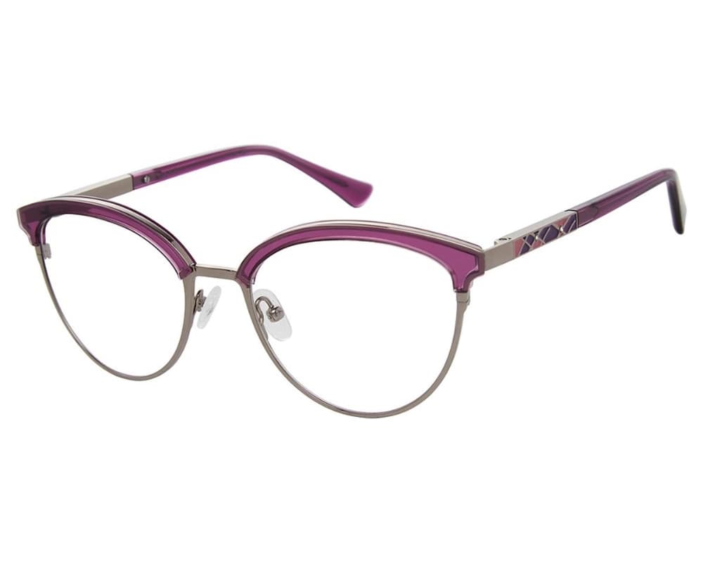 Nicole Miller Deauville 03 Eyeglasses Purple Transparent 52mm Women