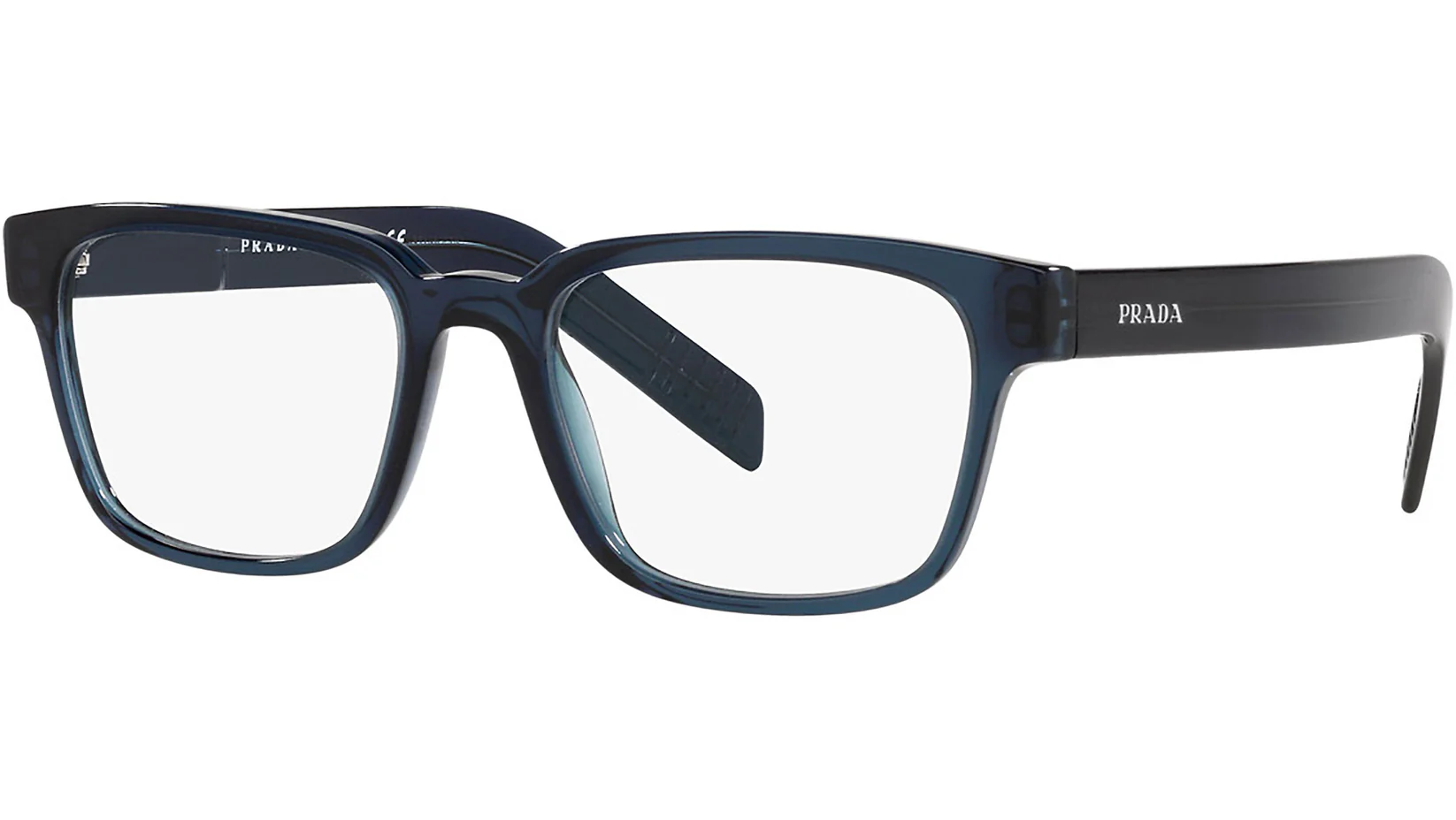Prada PR15 08Q1O1 Eyeglasses Transparent Blue 53mm Men