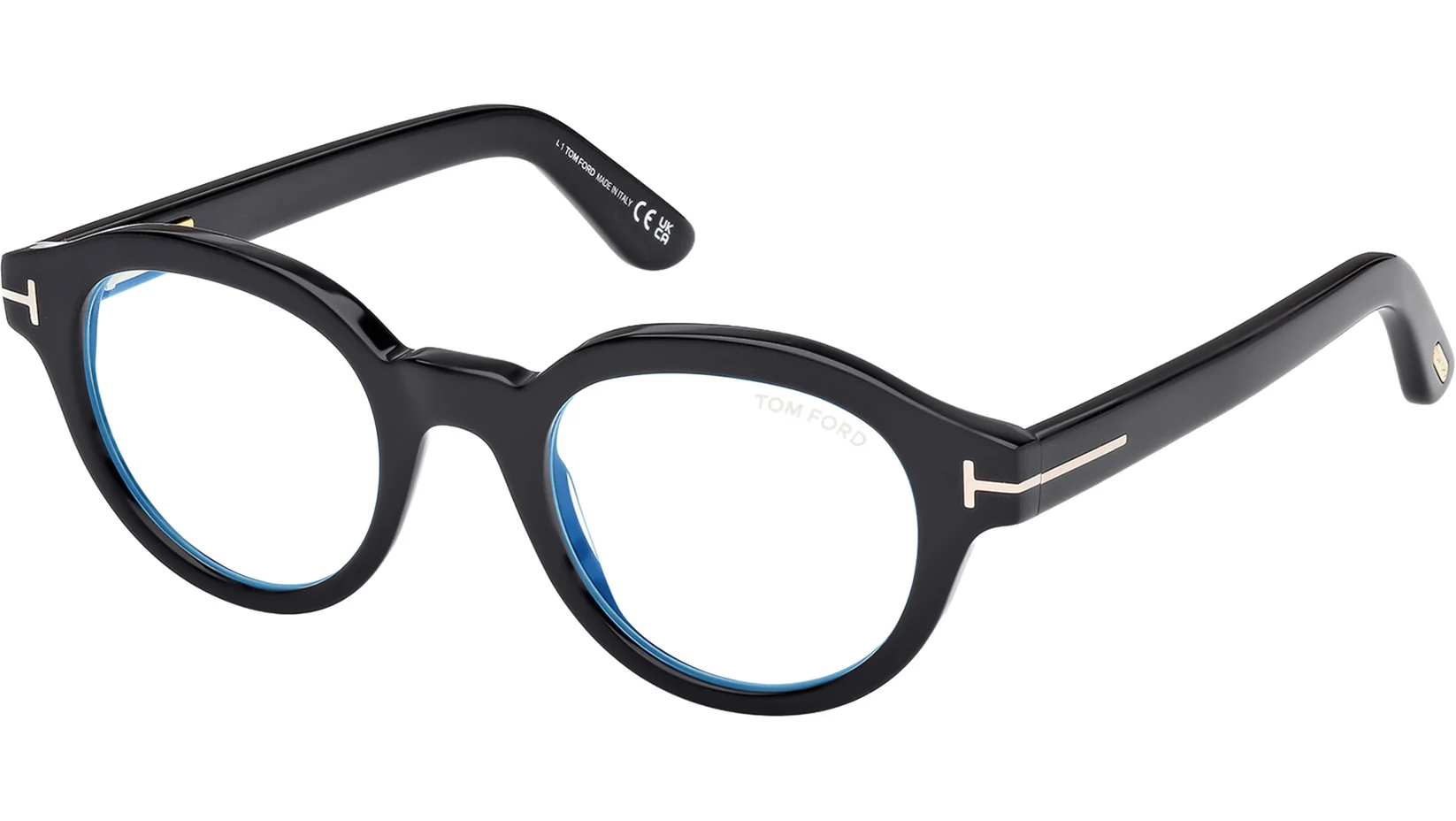 Tom Ford FT6037B 001 Eyeglasses Shiny Black 49mm Men