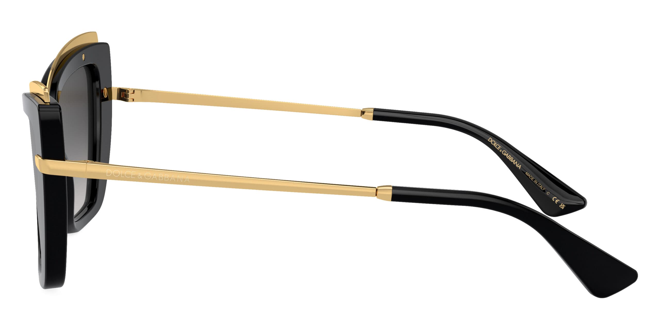 Dolce & Gabbana DG4472 5018G Sunglasses Black Gold 54mm Women 5