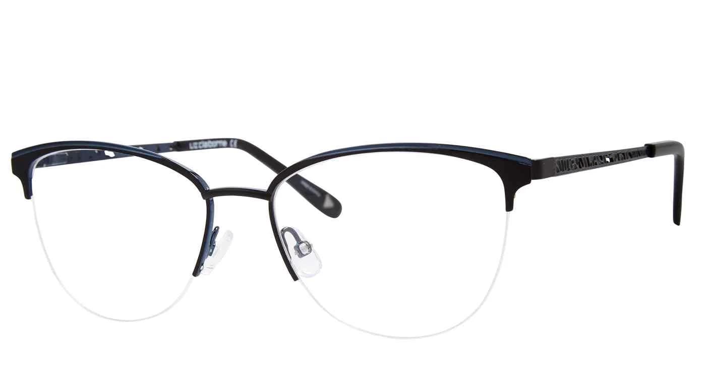 Liz Claiborne L 673 ETJ Eyeglasses Black Teal 53mm Women