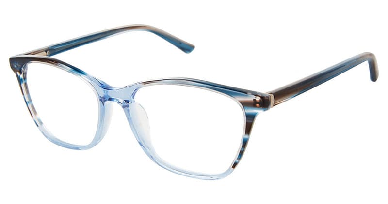 Nicole Miller HERMITAGE C03 Eyeglasses Blue Brown 57mm Women