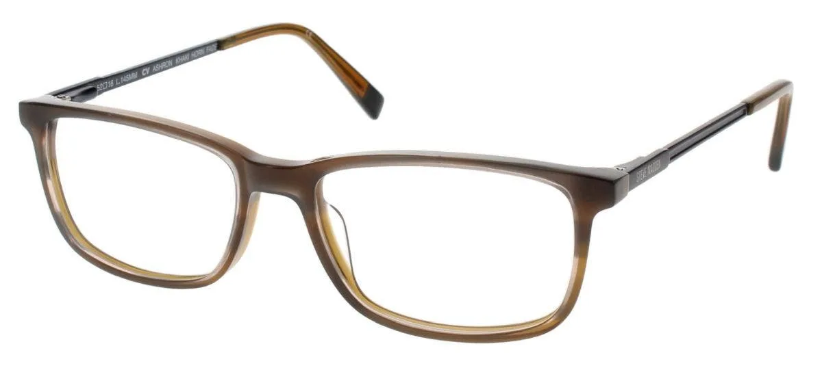 Steve Madden Ashron Eyeglasses Khaki Horn Fade 52mm Men