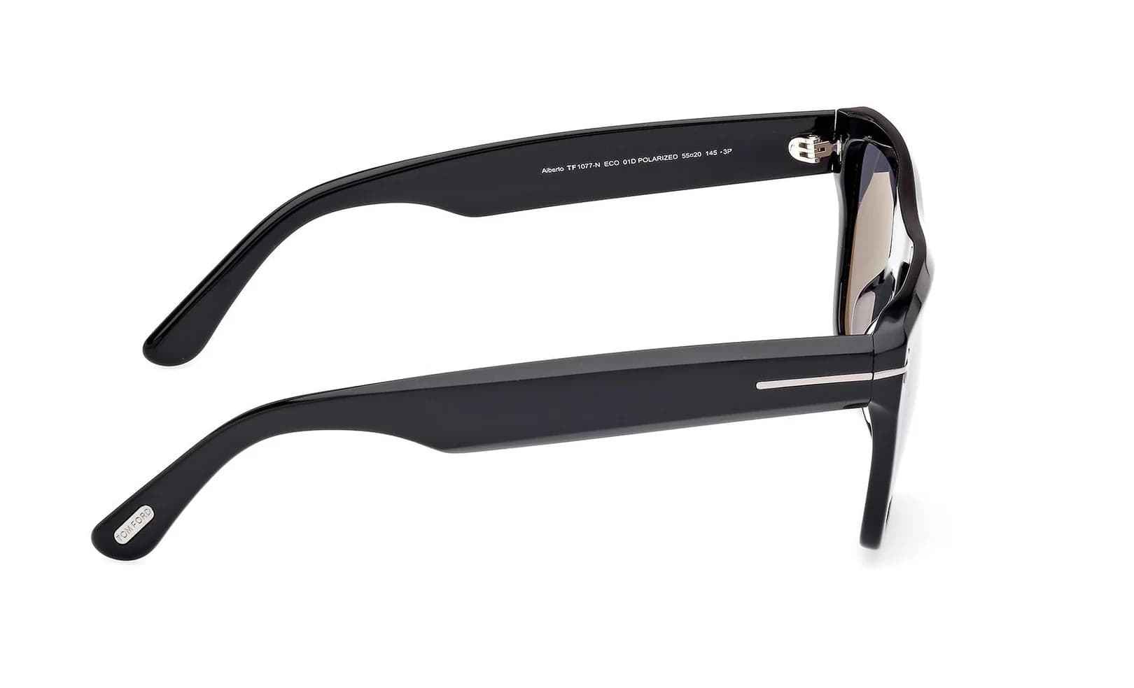 Tom Ford FT1077-N 01D Sunglasses Shiny Black 55mm Men 3