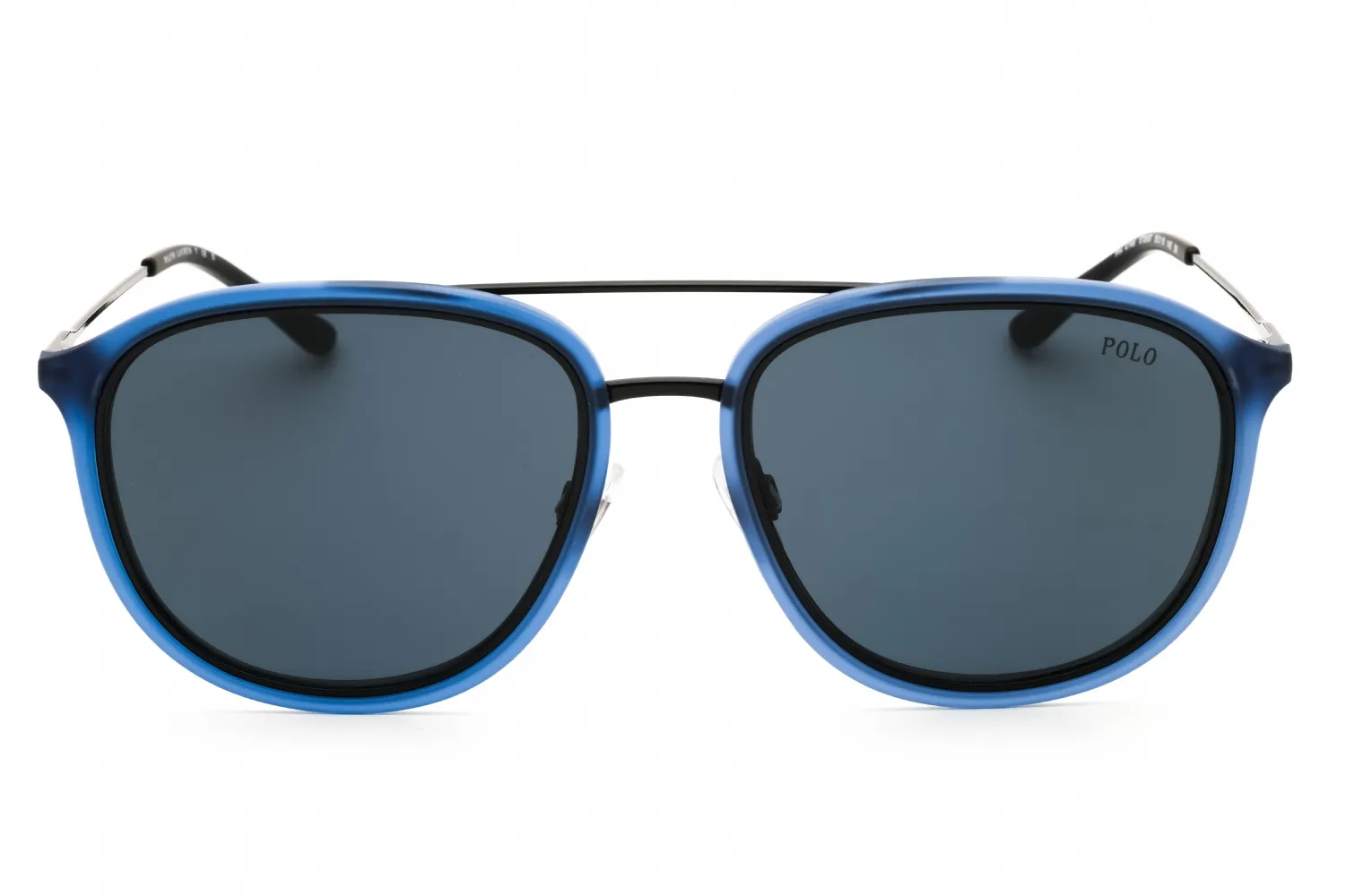 Polo Ralph Lauren PH4146 573587 Sunglasses Matte Transparent Blue Men 2