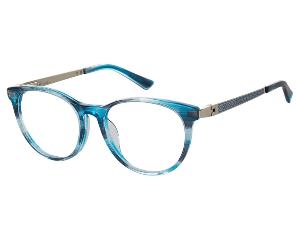 Nicole Miller ELLA C03 Eyeglasses Blue Stripe 48mm Women