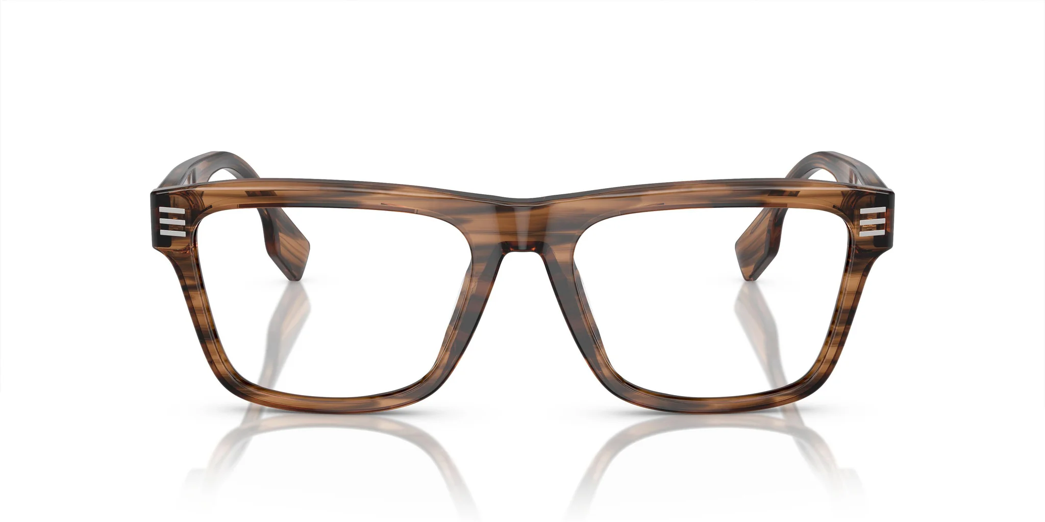 Burberry 0BE2387F 4096 Eyeglasses Transparent Brown Horn 55mm Men 2