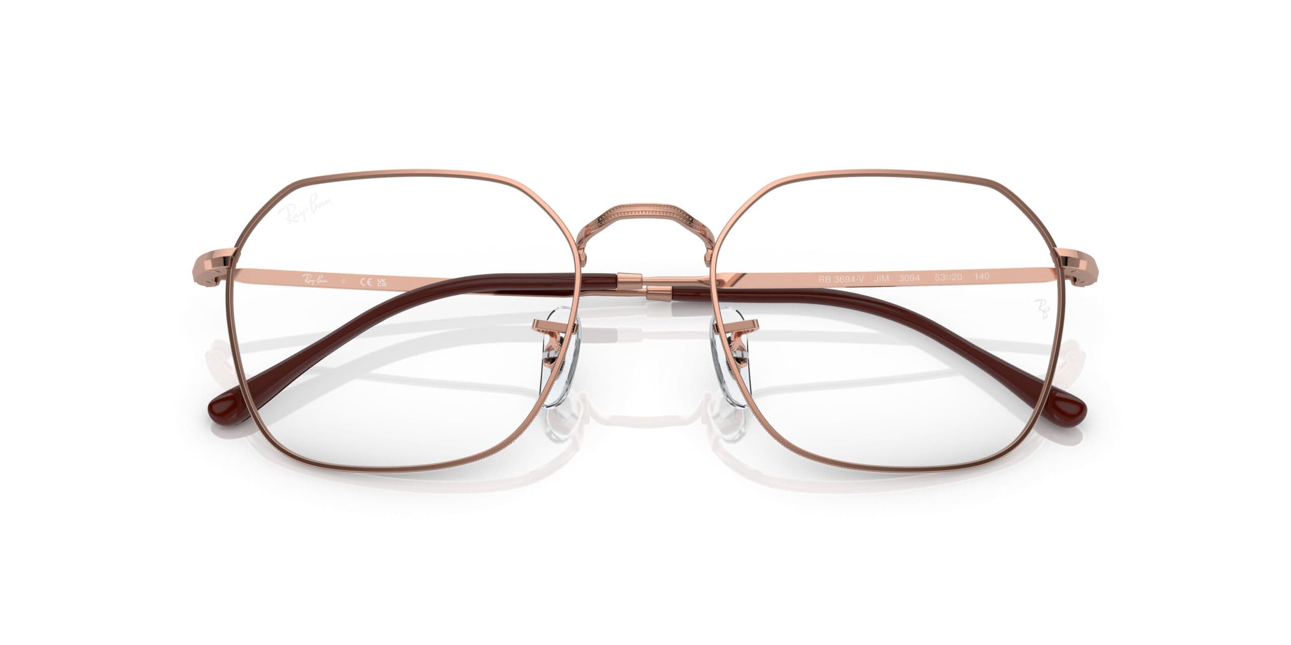 Ray-Ban RB3694V Jim 3094 Eyeglasses Rose Gold 51mm Unisex 6