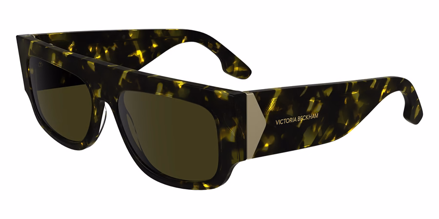 Victoria Beckham VB666S 012 Sunglasses Black Yellow Havana 55mm Women