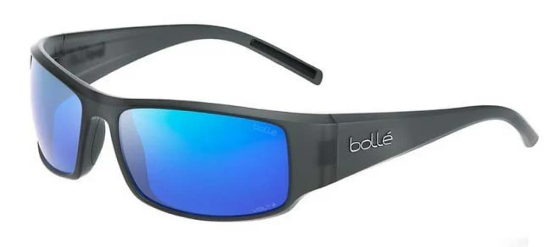 Bolle King BS026003 Sunglasses Matte Black Crystal 63mm Unisex